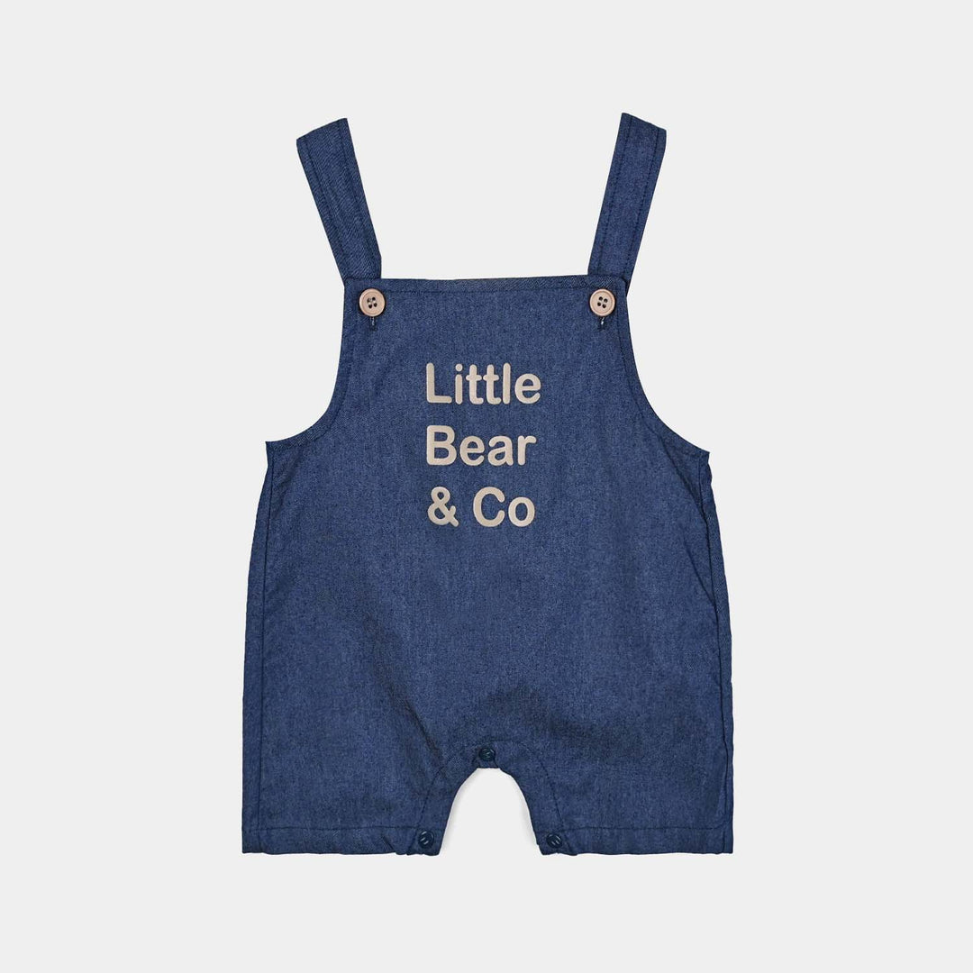 Infant Boys Cotton Interlock Suit-Navy/White