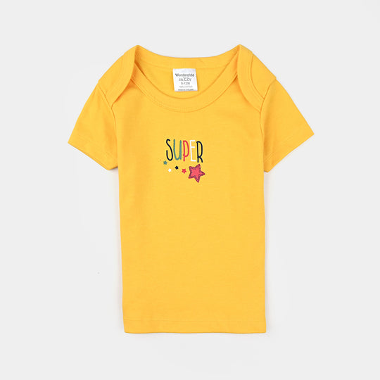 Infant Unisex Cotton Interlock Set-Yellow/Red