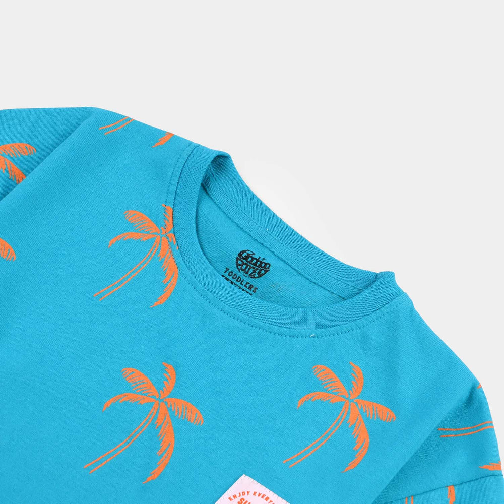 Boys Cotton Jersey T-Shirt H/S Palm Tree