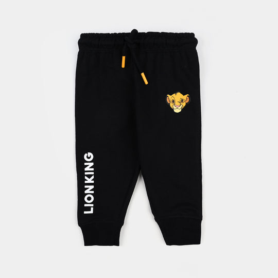 Infant Boys Cotton Terry Pyjama Lion King-Jet Black