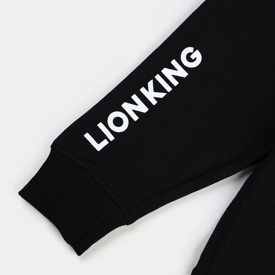 Infant Boys Cotton Terry Pyjama Lion King-Jet Black