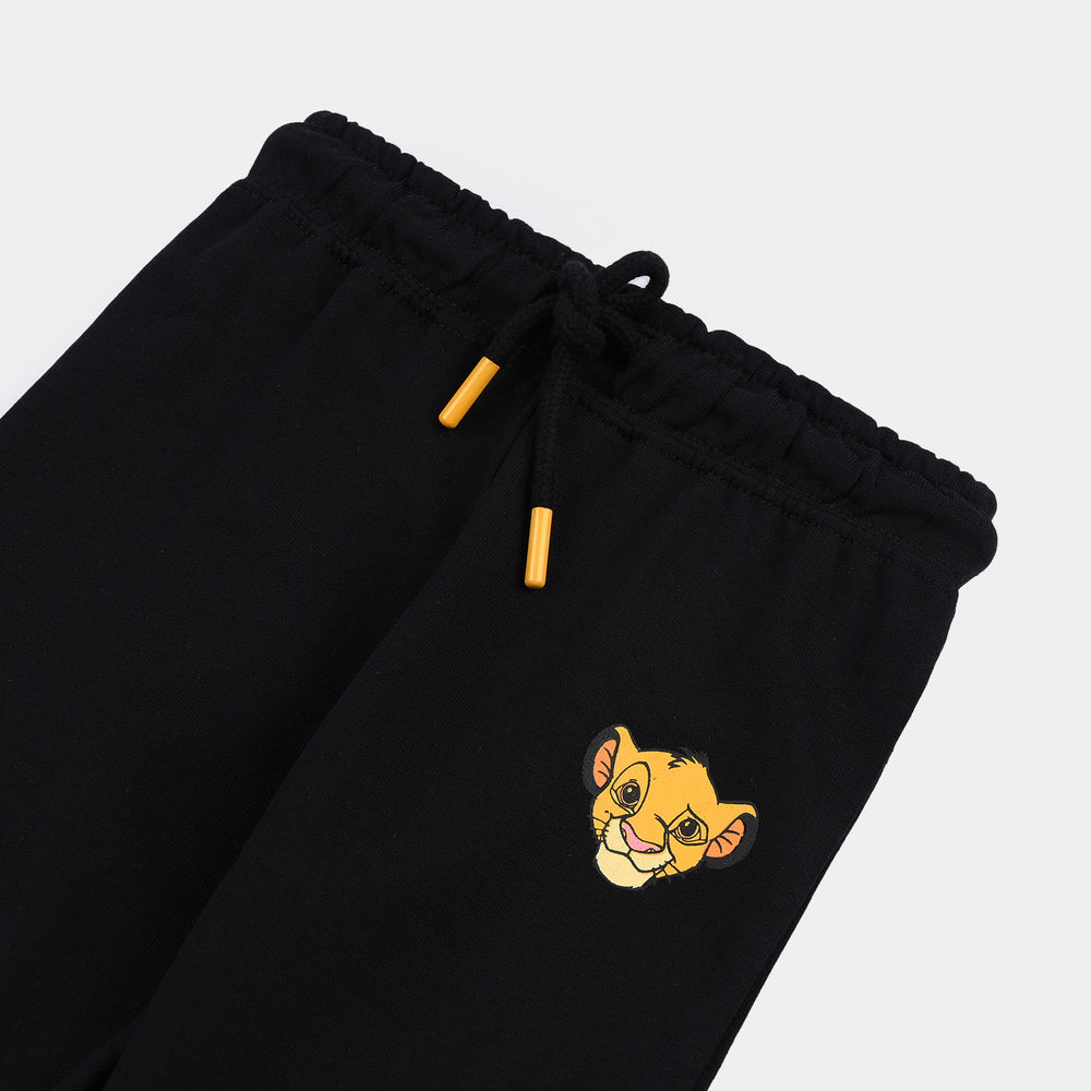 Infant Boys Cotton Terry Pyjama Lion King-Jet Black