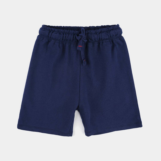 Boys Cotton Terry Basic Short-Navy Blue