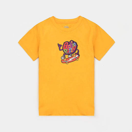 Boys Cotton Jersey T-Shirt H/S Lets Skate-Citrus