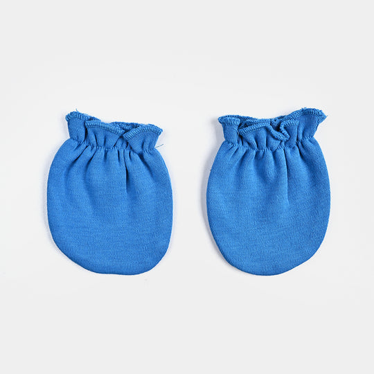 Infant Cotton Interlock Mitten-SOLID BLUE