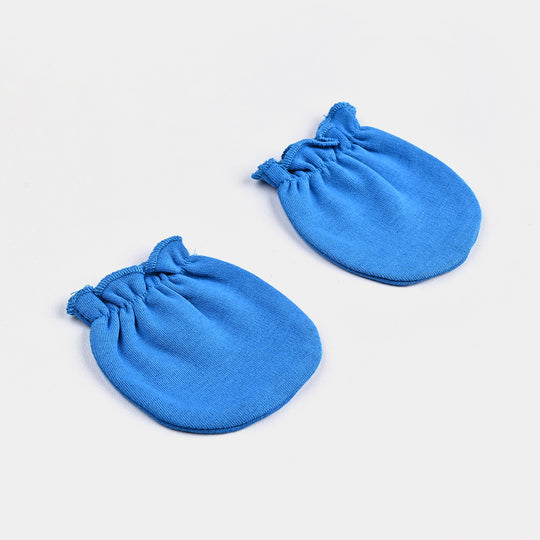 Infant Cotton Interlock Mitten-SOLID BLUE