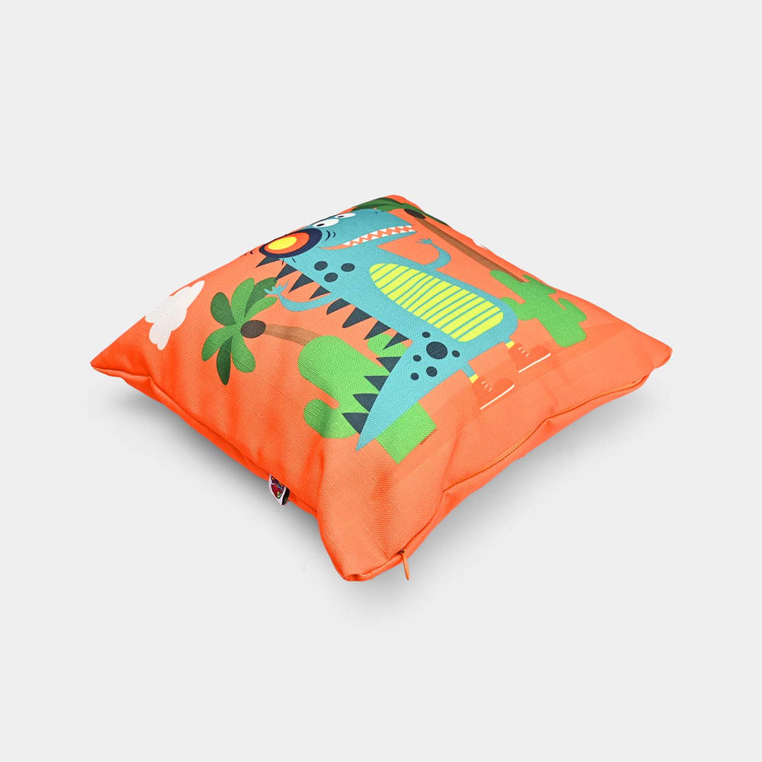 PRINTED CUSHION - ORANGE DINO