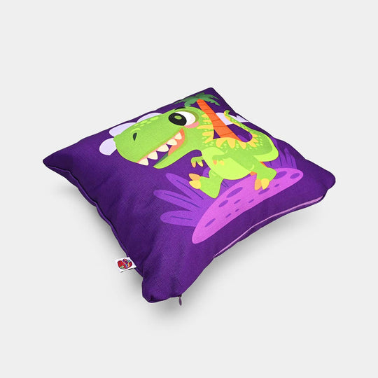 PRINTED CUSHION - PURPLE DINO