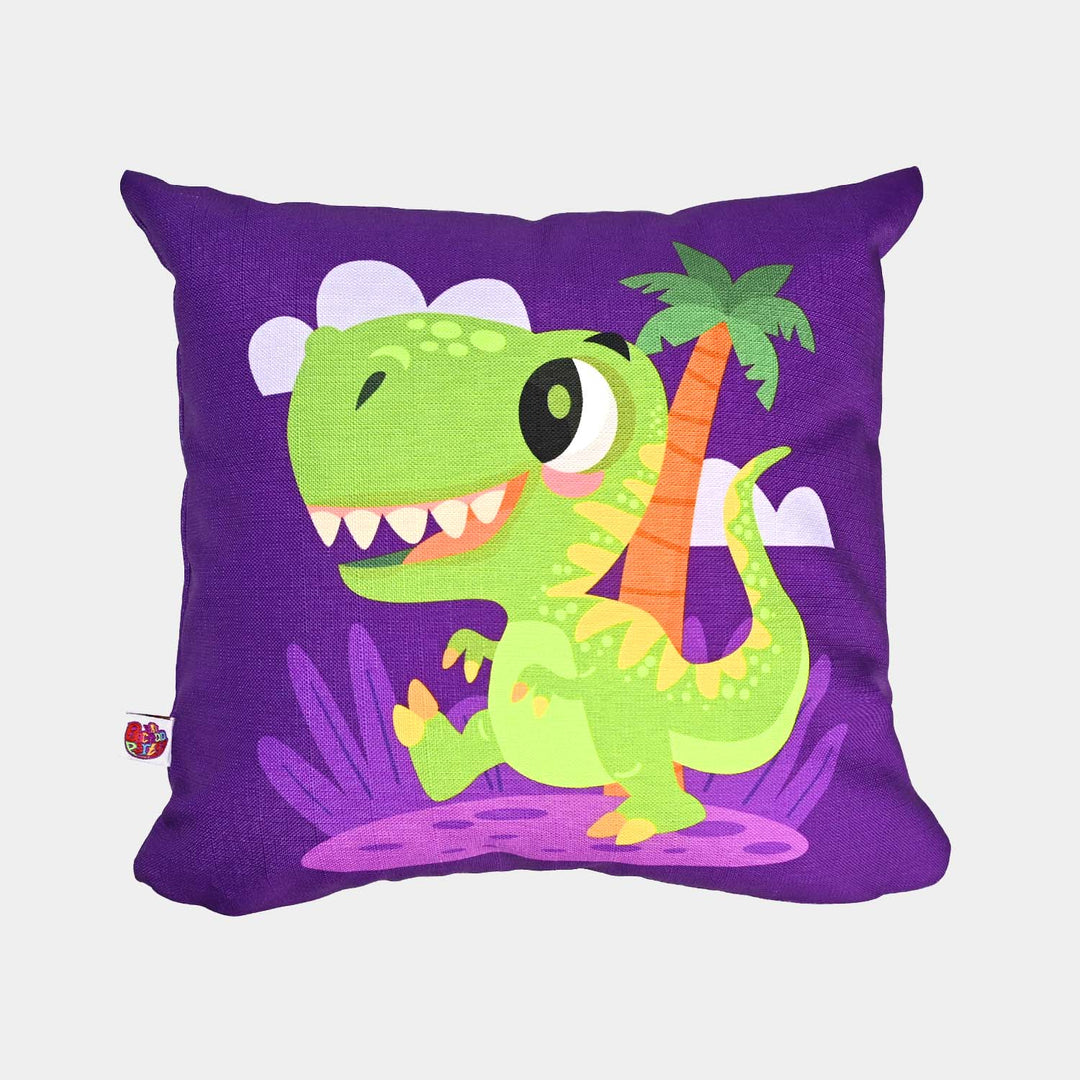 PRINTED CUSHION - PURPLE DINO