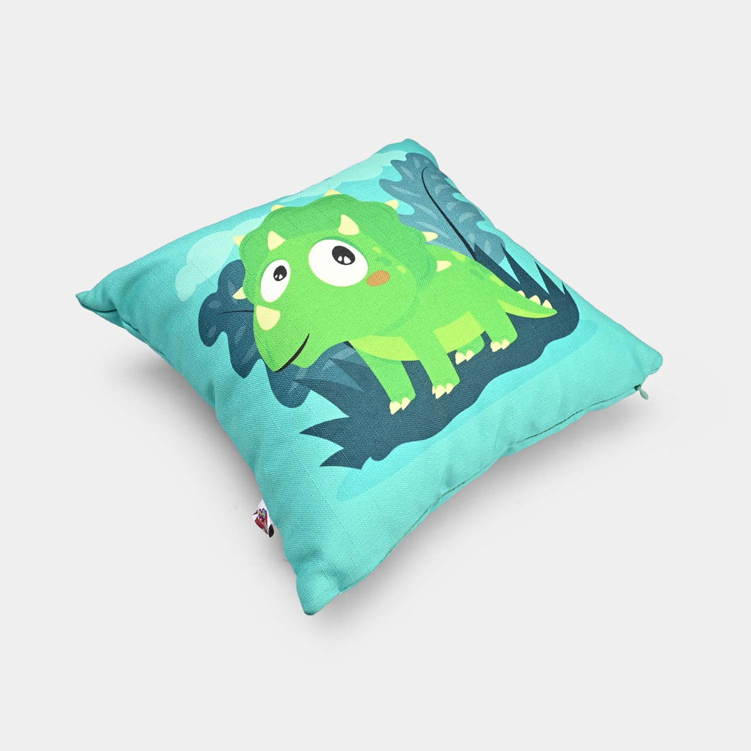 PRINTED CUSHION - GREEN DINO