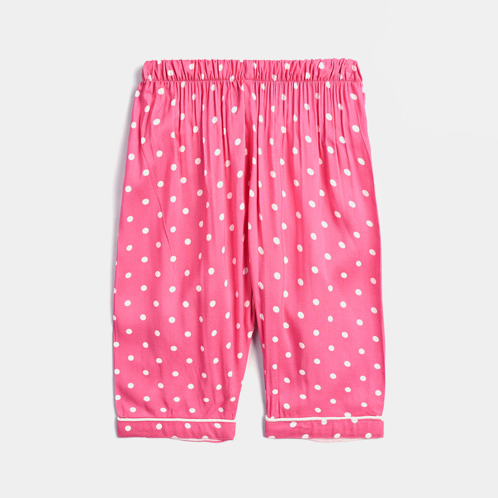 Infant Girls Viscose Nightwear Pink Polka