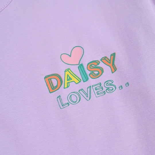 Girls Lycra Jersey T-Shirt H/S-PURPLE