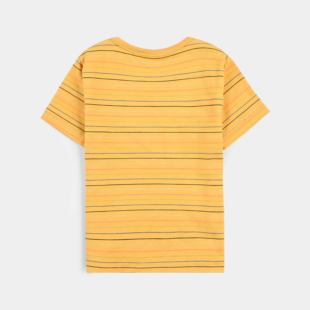 Infant Boys Yarn Dyed T-Shirt Roar Some-Yellow