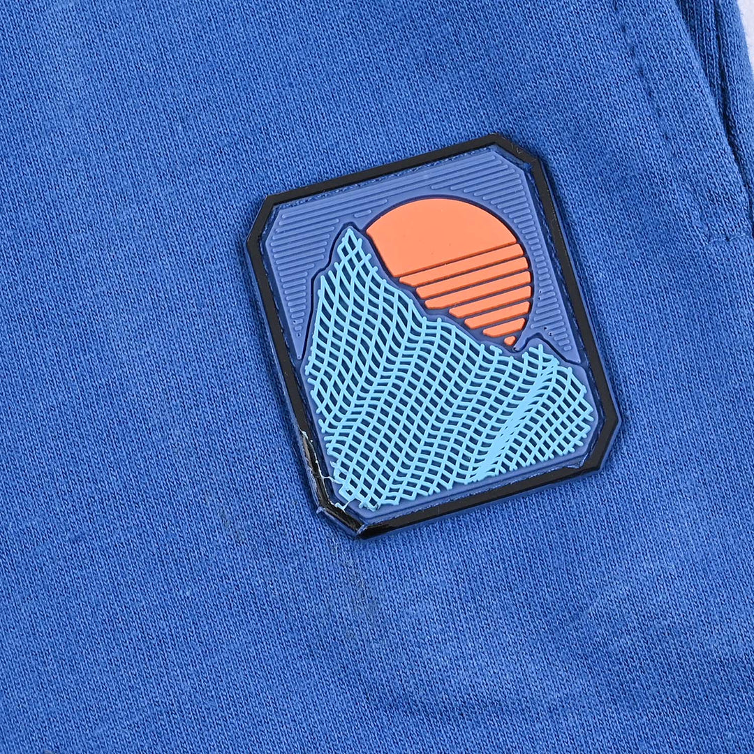 Boys Cotton Terry Pyjama Retro-C-Blue