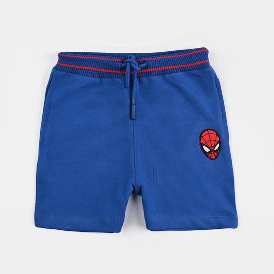 Boys Cotton Terry Short Sipderman-C.Blue