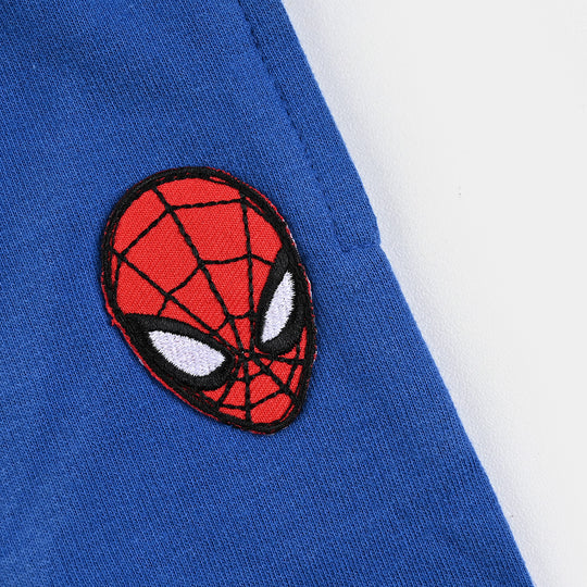 Boys Cotton Terry Short Sipderman-C.Blue