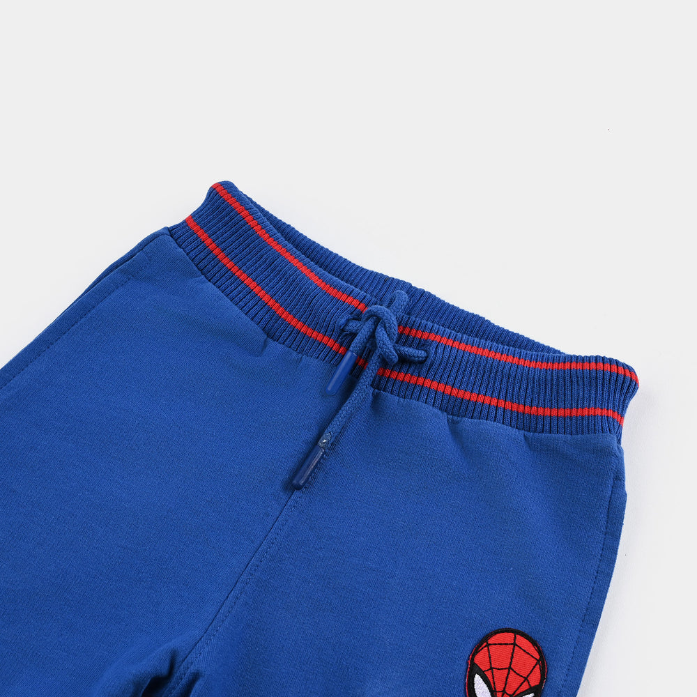Boys Cotton Terry Short Sipderman-C.Blue