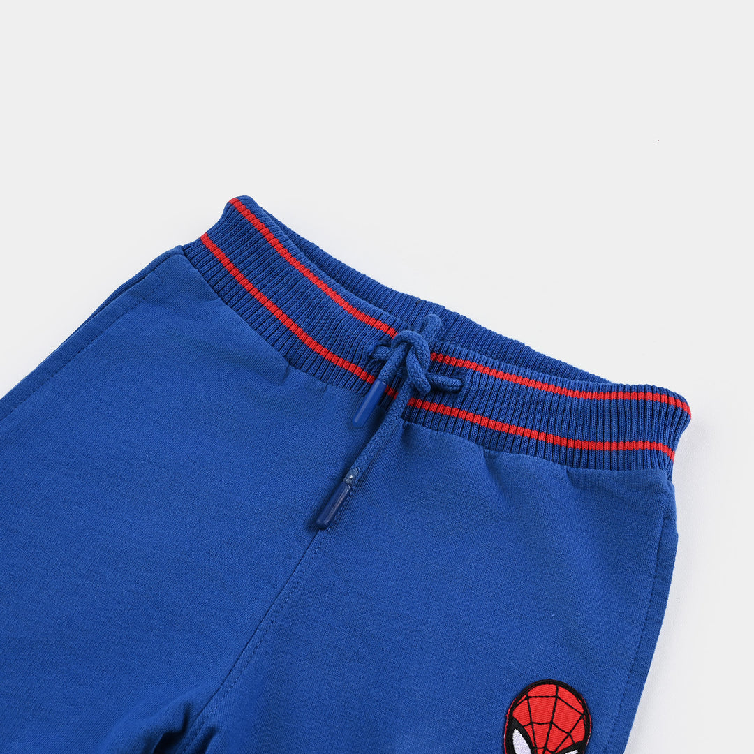 Boys Cotton Terry Short Sipderman-C.Blue