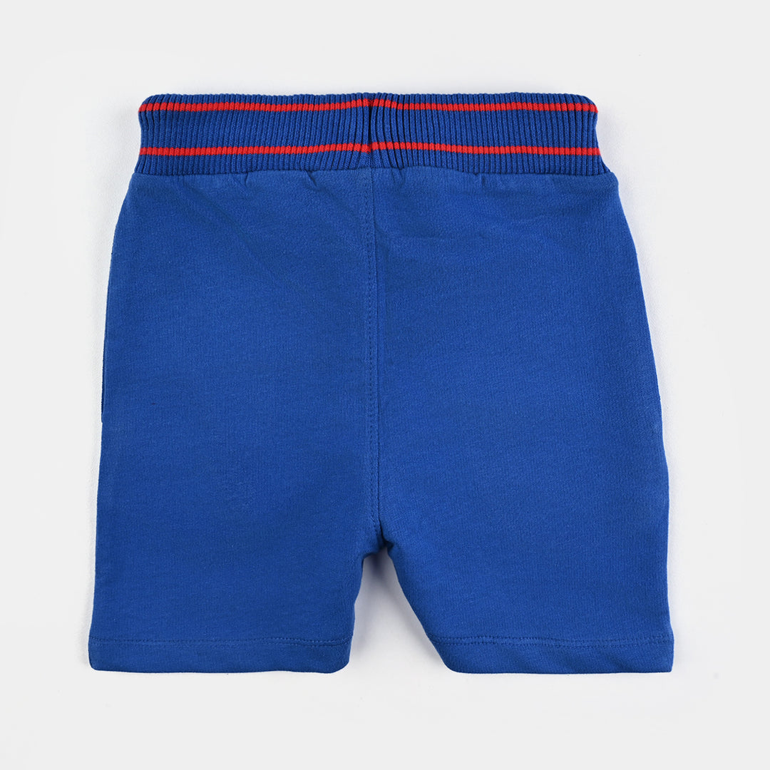 Boys Cotton Terry Short Sipderman-C.Blue