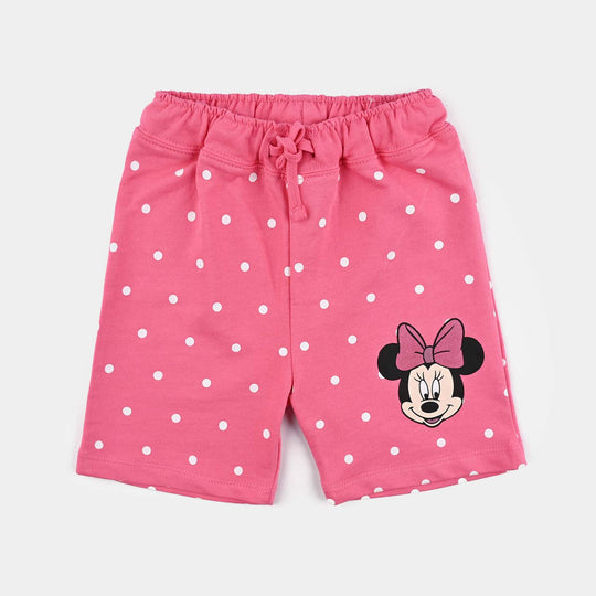Girls Cotton Terry Short-Hot Pink