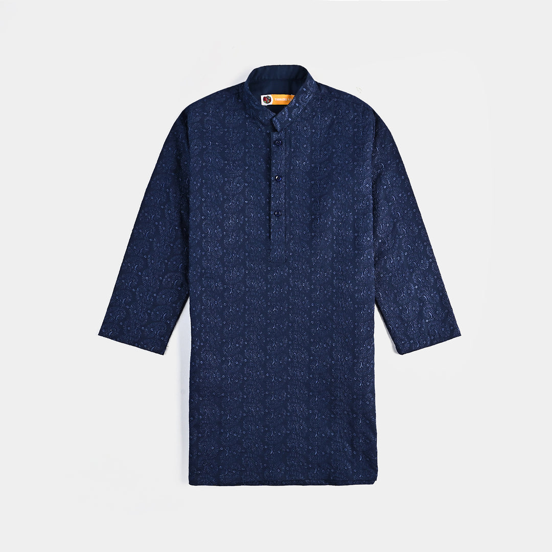 Boys Kurta (Chicken)-NAVY