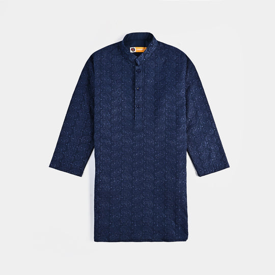 Boys Kurta (Chicken)-NAVY