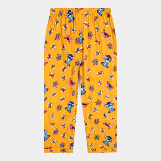 Girls Viscose Nightwear Suit Printed Stitch-Multi