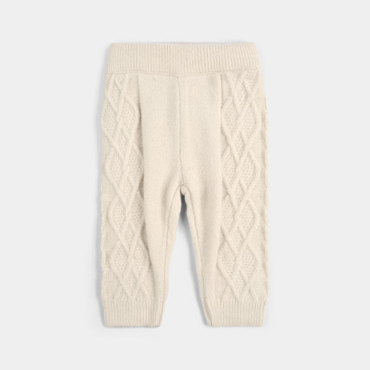 Infant Girls Acrylic-Crystal Feather Suit-Triangle - BEIGE
