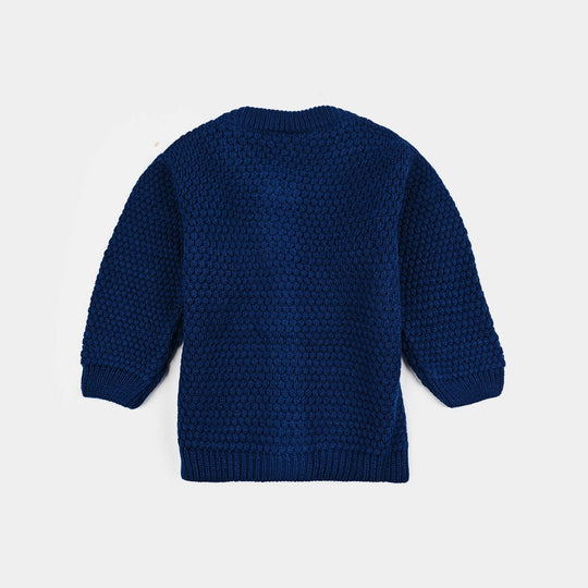 Infant Girls Acrylic Sweater-Lilly - R.Blue