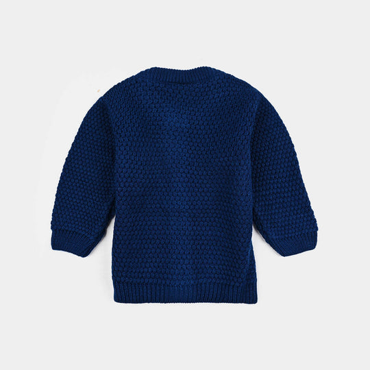 Infant Girls Acrylic Sweater-Lilly-R.Blue