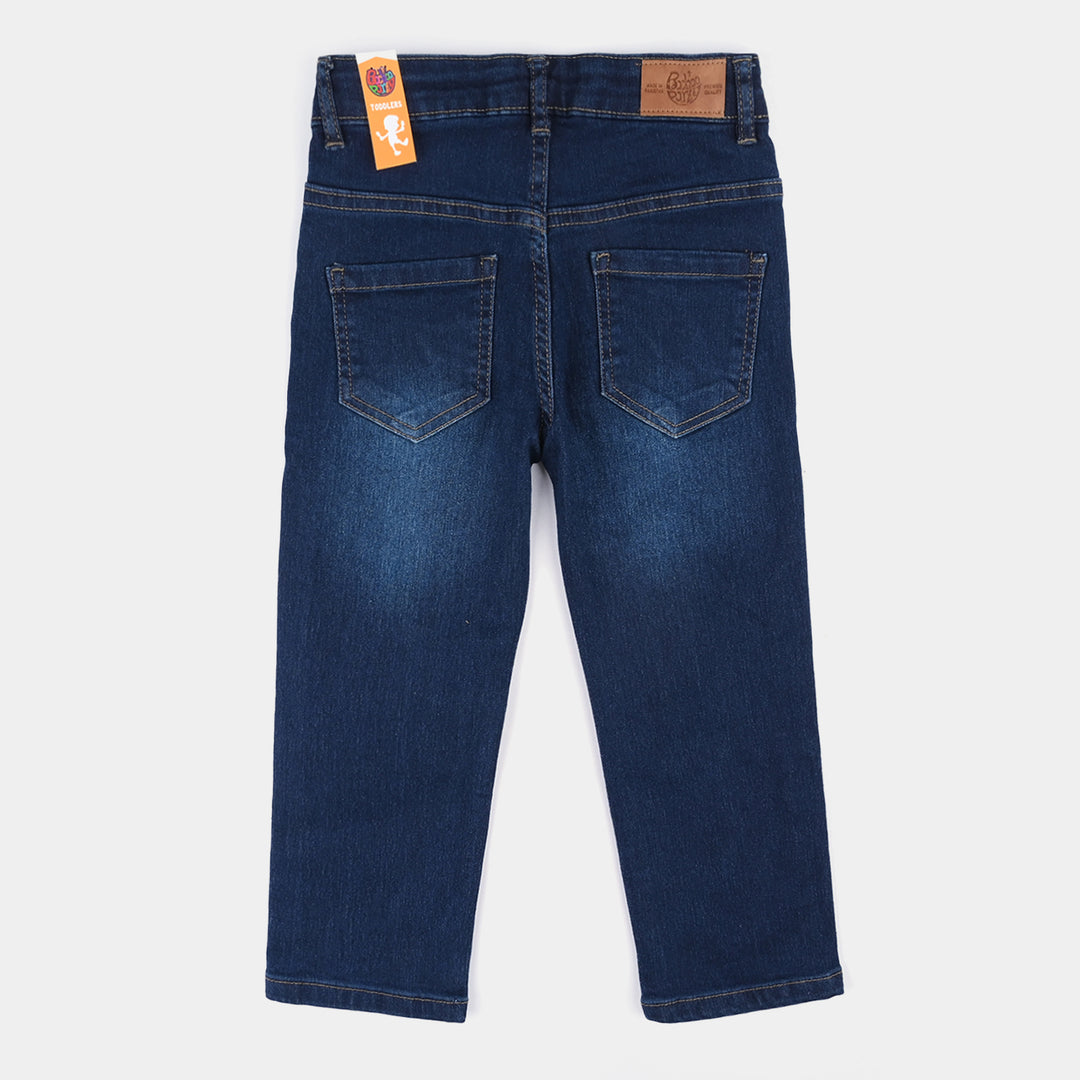 Boys Denim Stretch Pant Hot wheels-Mid Blue