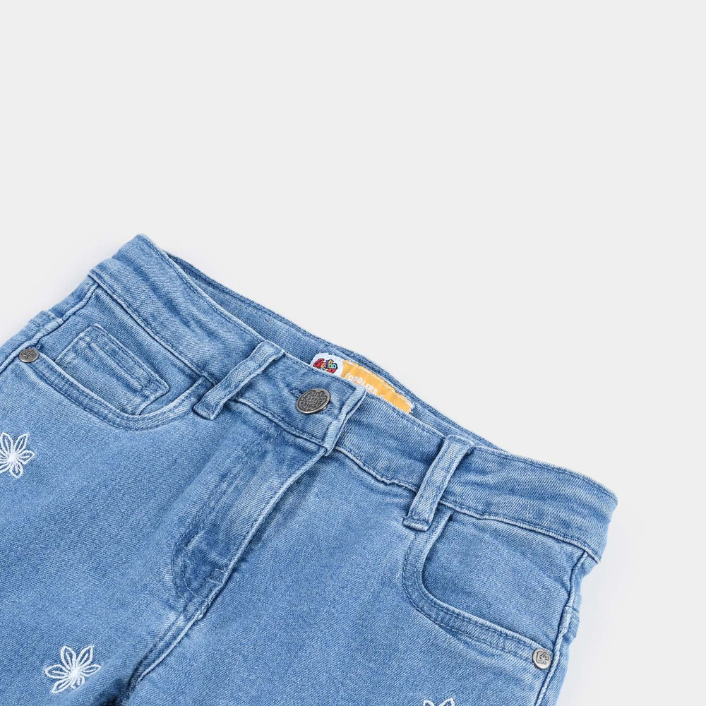 Girls Denim Pant Daisy-Light Blue