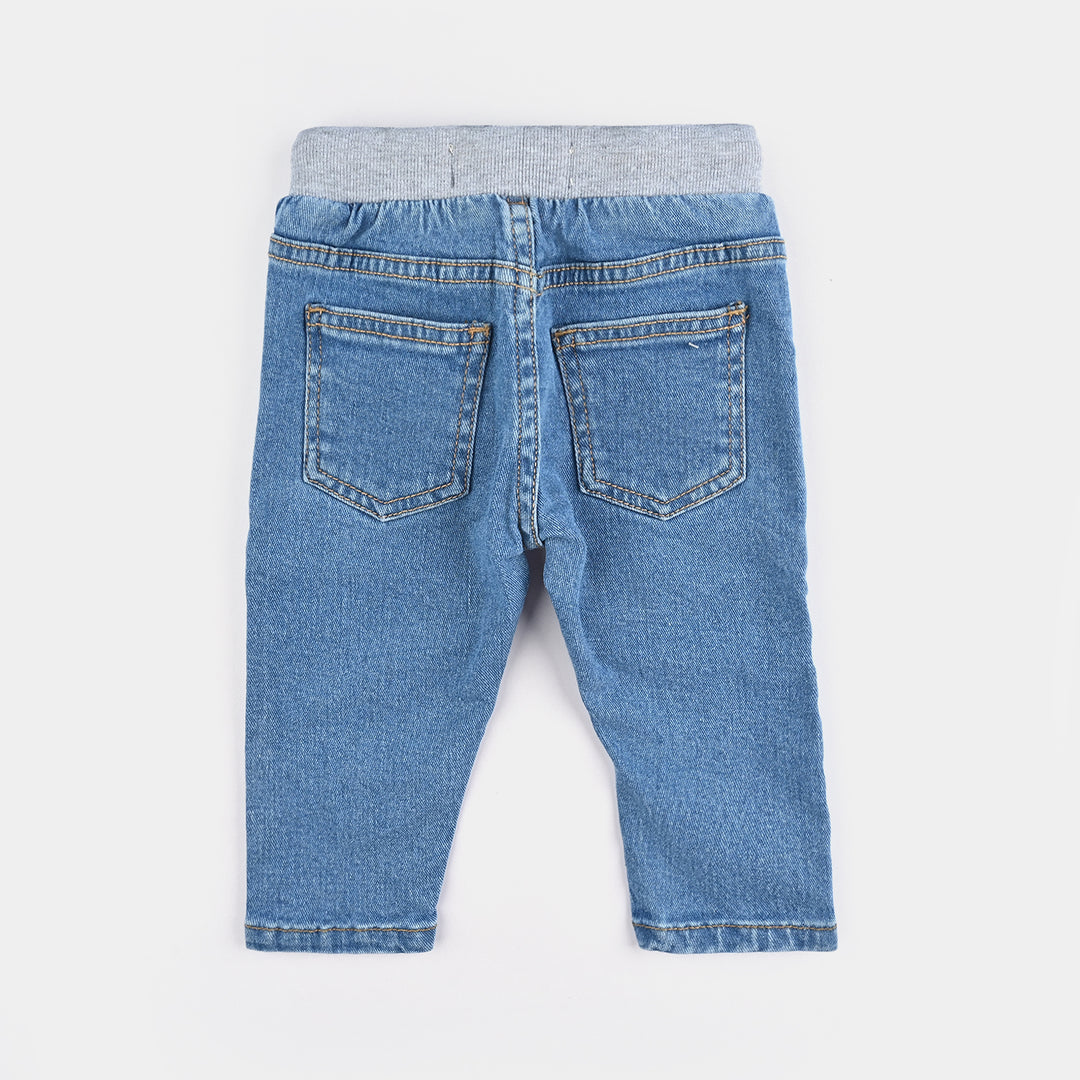 Infant Boys Denim rigid Pant Tiger Face-LT.Blue
