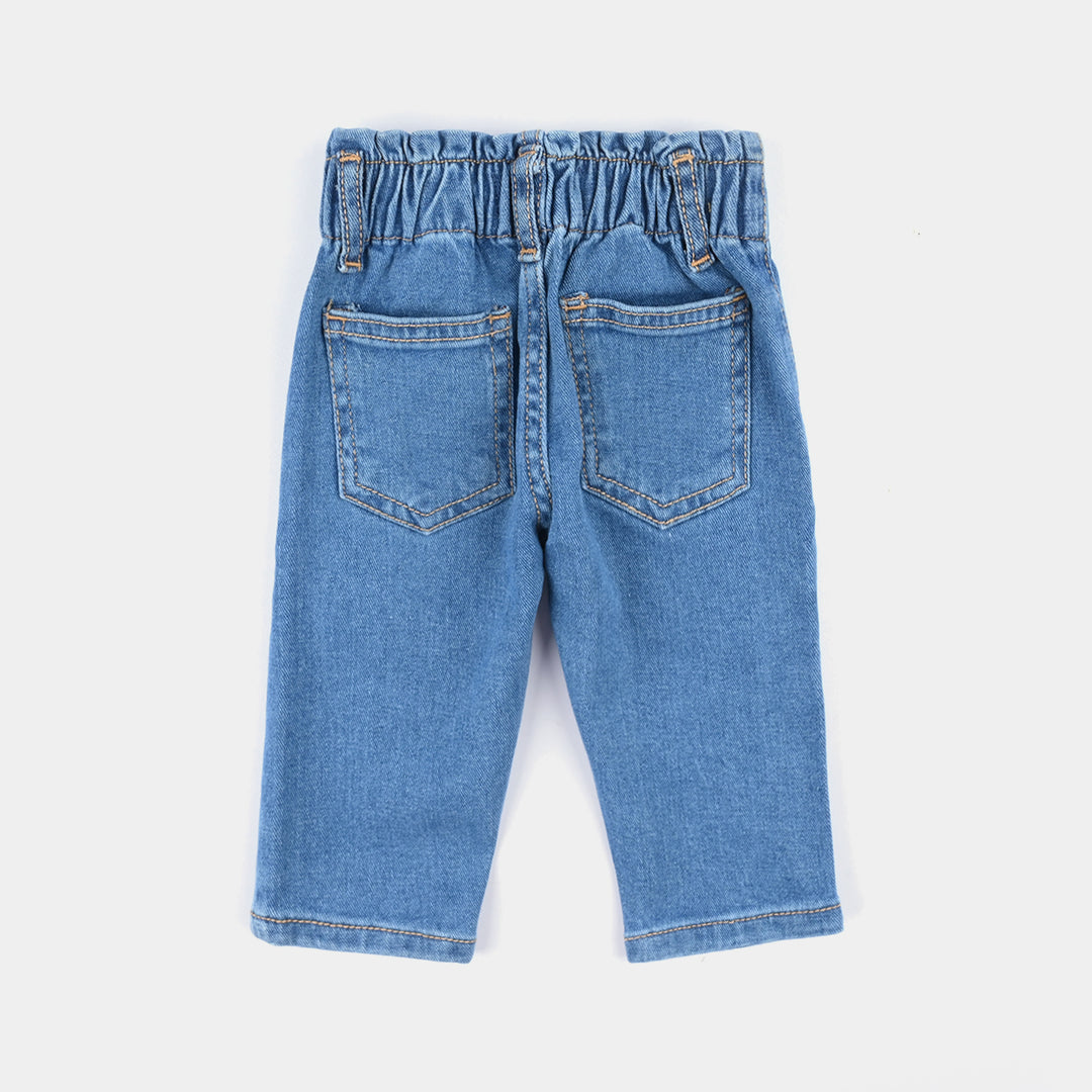 Infant Girls Denim rigid Pant Smiley World-LT.Blue