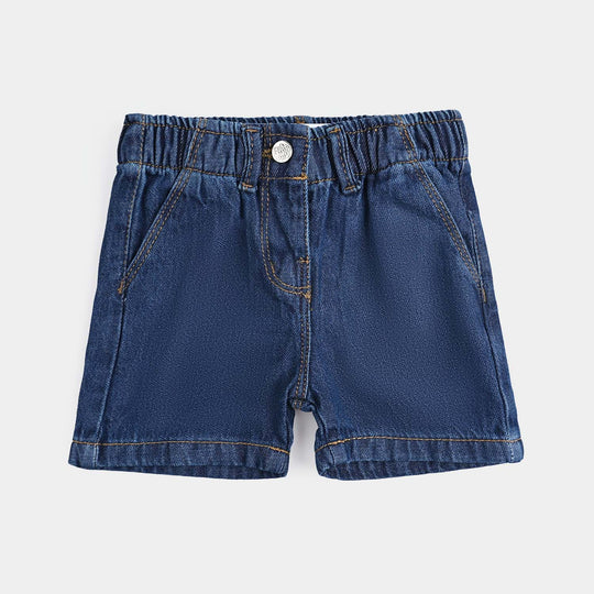 Infant Girls Denim rigid Short Basic-DARK BLUE