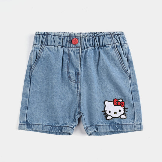 Infant Girls Denim Short-Mid Blue
