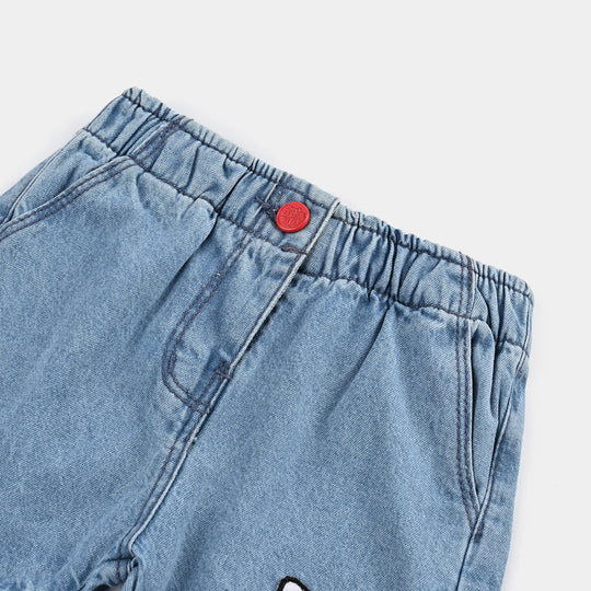 Infant Girls Denim Short-Mid Blue