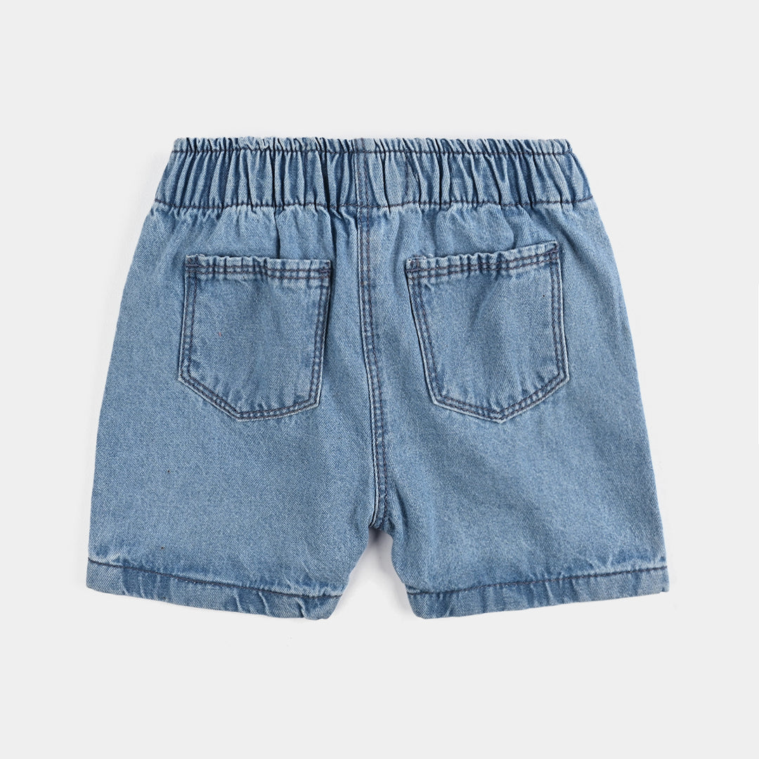 Infant Girls Denim Short-Mid Blue