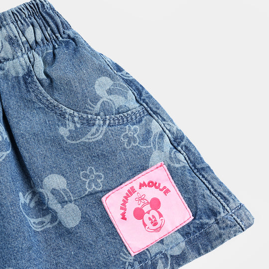 Infant Girls Denim Skirt-Mid Blue