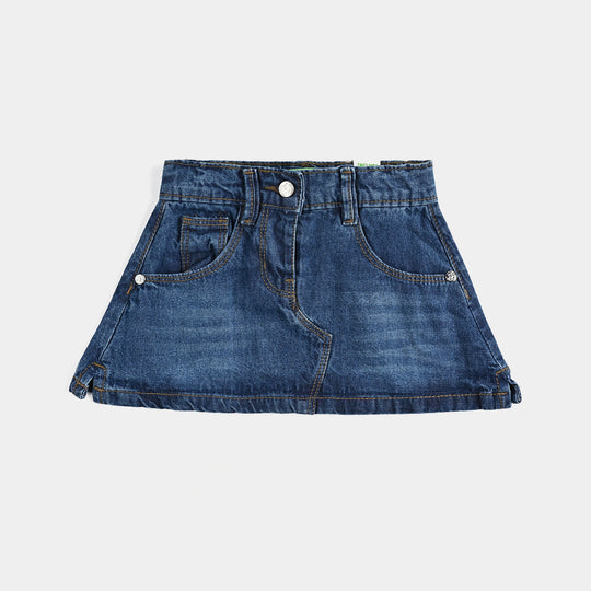 Infant Girls Denim rigid Skirt Basic-Mid.Blue