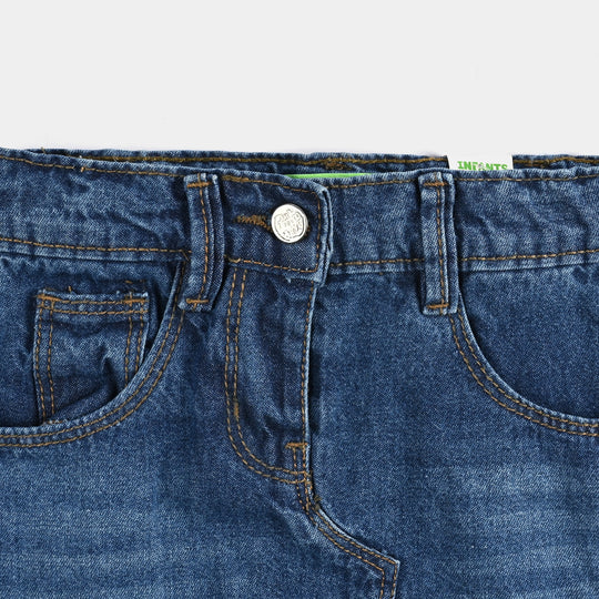 Infant Girls Denim rigid Skirt Basic-Mid.Blue