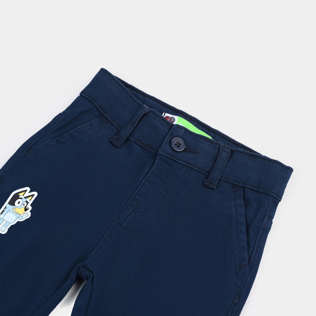 Infant Boys Cotton Twill Pant Bluey-Navy Blue