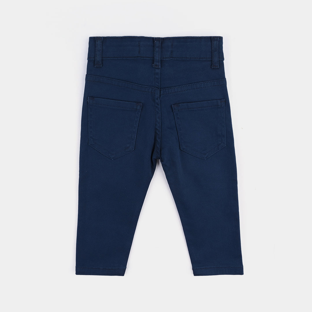 Infant Boys Cotton Twill Pant Bluey-Navy Blue