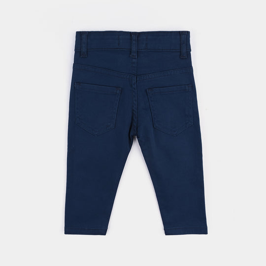 Infant Boys Cotton Twill Pant Bluey-Navy Blue