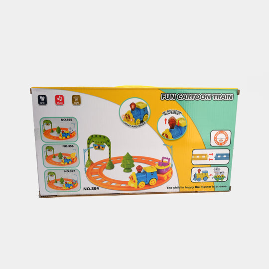 Electric Cartoon Train Track Set for KIds