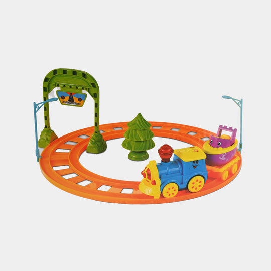 Electric Cartoon Train Track Set for KIds