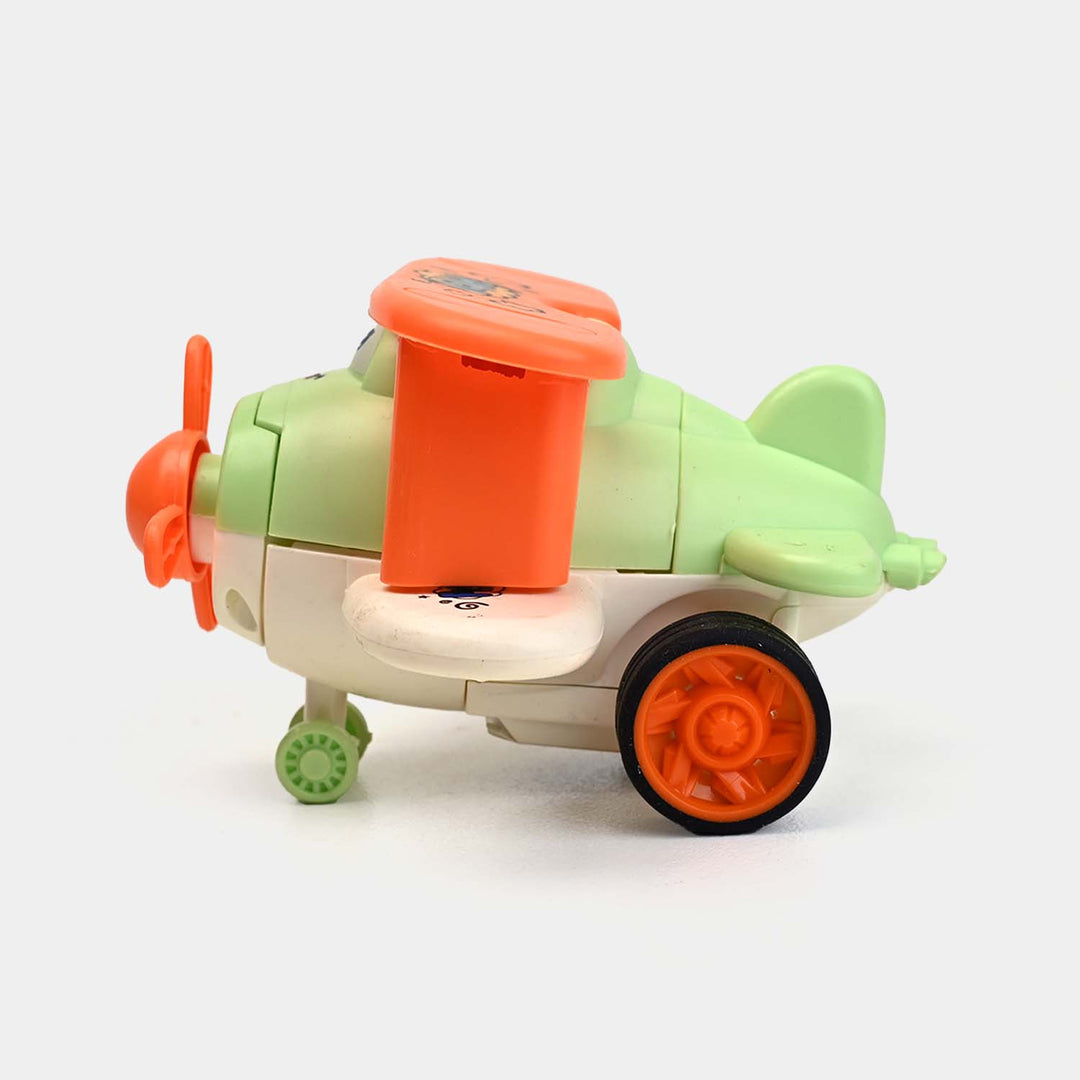 FRICTION TRANSFORM PLANE SMART VEHICLE TOY