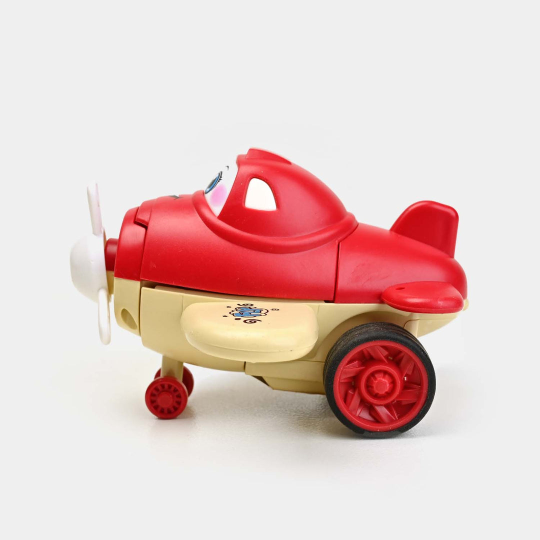 FRICTION TRANSFORM PLANE SMART VEHICLE TOY