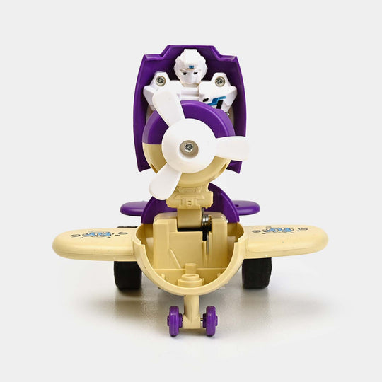 FRICTION TRANSFORM PLANE SMART VEHICLE TOY