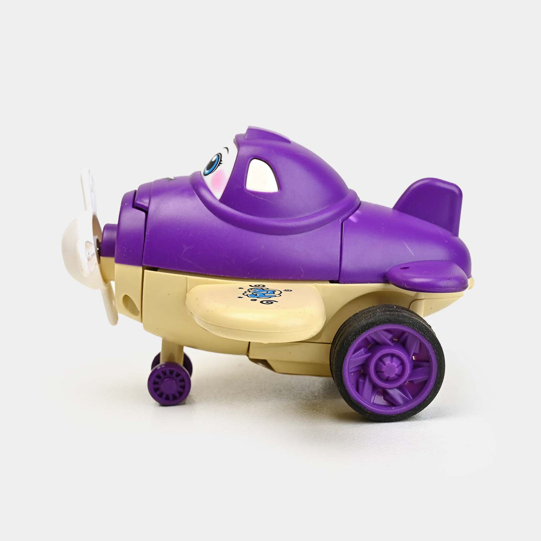 FRICTION TRANSFORM PLANE SMART VEHICLE TOY